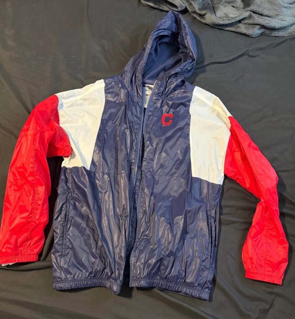 Genuine Merchandise Youth Cleveland Guardians Colorblock Full Zip Hooded Windbre